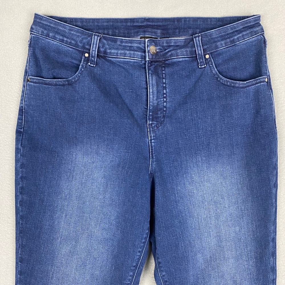 Women with Control Contour Curves Denim Baby Bell Bootcut Jeans Blue Size 16 - Picture 3 of 10